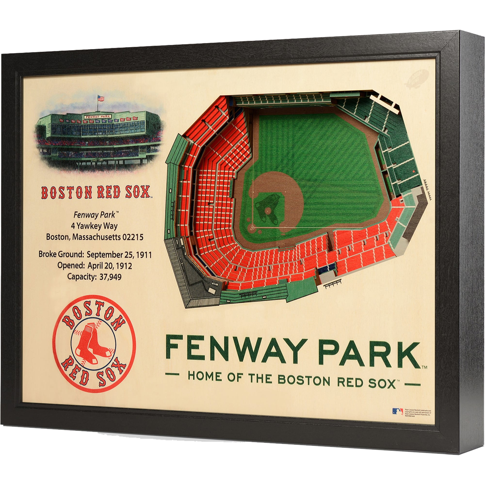 Boston Red Sox 25.5" x 19.5" Fenway Park Stadium Views Wall Art
