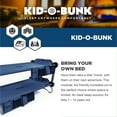 thumbnail image 2 of Disc-O-Bed Youth Kid-O-Bunk Benchable Double Cot & Storage Organizers, Navy, 2 of 8