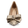 thumbnail image 6 of Journee Womens Crystol Slip On Low Stiletto Pointed Toe Evening Pumps, Widths Available, 6 of 10