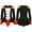 Black, variant on TiaoBug Womens Circus Ringmaster Costume Long Sleeve Bodysuit Tassel Tailcoat Halloween Cosplay Fancy Dress Red XL