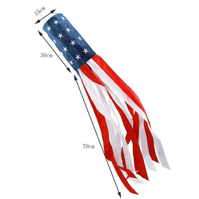 Lenago Ornament,Home Decoration Independence Day Windsock Polyester Independence Day Holiday Ornament Windsock