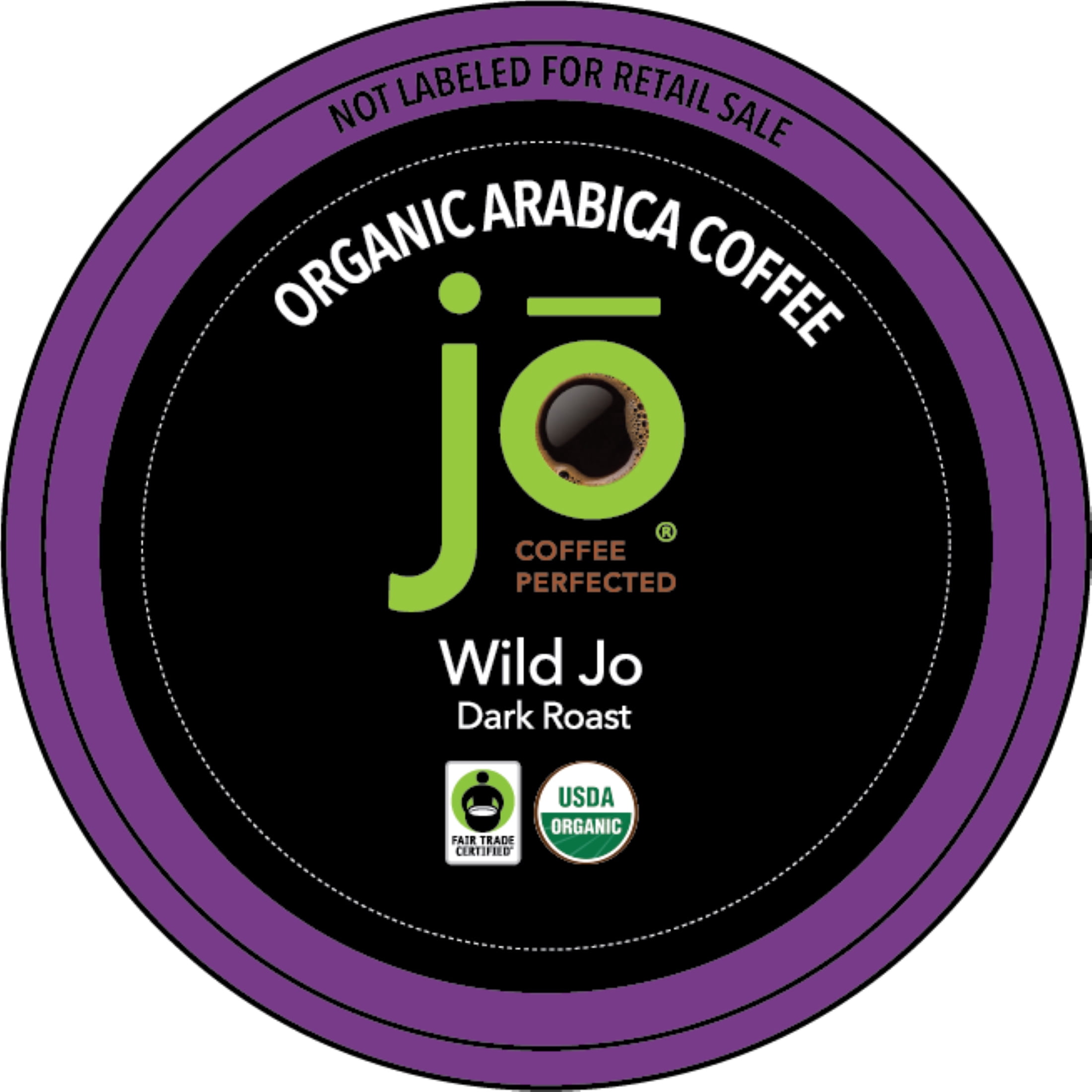 WILD JO: 18 Cups, Dark French Roast Organic Coffee for Keurig K-Cup Brewers, Bold Strong Rich Wicked Good, Fair Trade Certified, Non-GMO, Gluten Free (Sample Box)