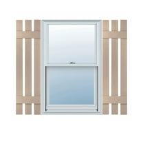 Ekena Millwork 12 in. W x 52 in. H Builders Edge, TailorMade Three Board Spaced (2 Batten), Board-n-Batten Shutters, Includes Matching Installation Spikes (Per Pair), 023 - Wicker