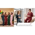 thumbnail image 4 of UVN Womens Winter Pajama Long Sleeve Casual Ladies Button Down Lounge Set for Women Soft Sleepwear Set with Pockets, 4 of 9