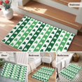 thumbnail image 5 of Entryway Rug 2'x3', St. Patrick's Day Small Rug for Kitchen Bathroom Door Mat Indoor Entrance, Green Irish Lucky Clovers Stripes Non-Slip Area Rugs Floor Mats Carpet Front Door Rugs, 5 of 8