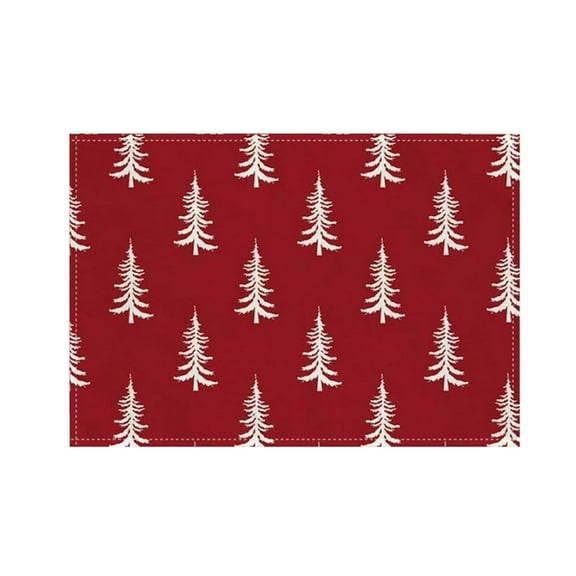 Christmas Placemats, Seasonal Christmas Table Mats for Party Kitchen Dining Decoration, Washable Reusable Placemat (A)
