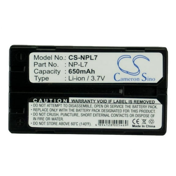 Battery for Casio QV3000-PROPACK QV-3EX QV-EX3 XV-3 NP-L7 NPL7 CS-NPL7 650mAh