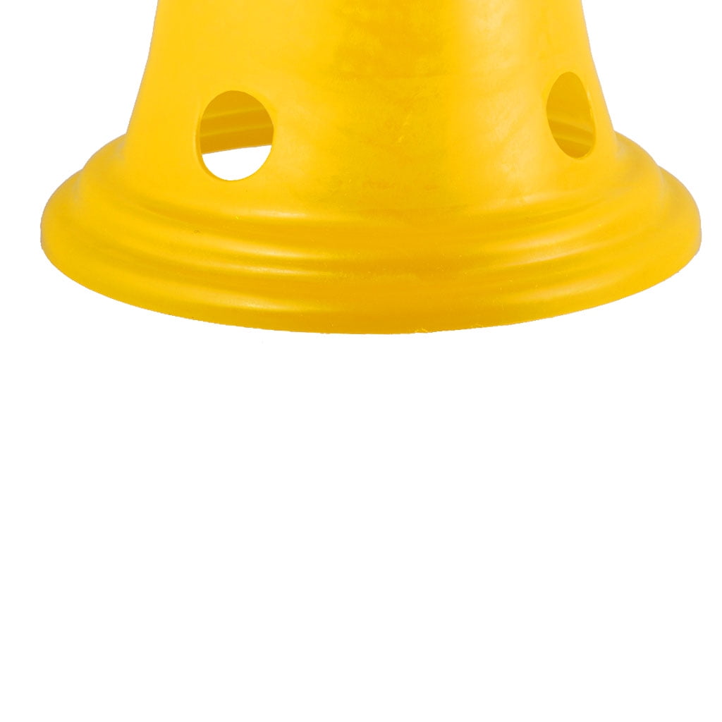 Dualoai 5pcs Sport Soccer Football Training Cone Traffic Safety Cones 30cm Yellow