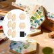 thumbnail image 5 of Juego de 8 posavasos de madera sin terminar para manualidades, con almohadillas antideslizantes, perfectos para Hexágono, 5 of 7