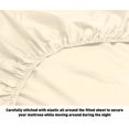 thumbnail image 2 of Hotel Luxurious 1800 Series Super Soft Embroidery 4 Piece Sheet Set (California King, Ivory), 2 of 4