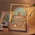 thumbnail image 1 of Luz de noche de puente de arcoíris personalizada para niñas, regalos de cumpleaños de Navidad para niños personalizados, luz de noche de acrílico, decoración de guardería de bebé personalizada, lámpar, 1 of 6