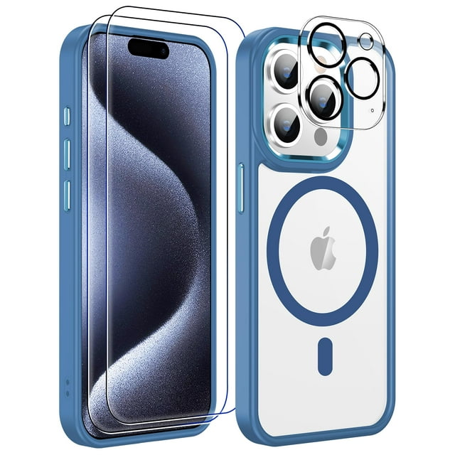Funda magnética MOZOTER 6 en 1 para iPhone 15 Pro de 6.1 pulgadas
