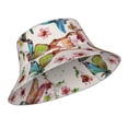 thumbnail image 2 of Easygdp Watercolor Floral With Butterflies Double-Sided Reflective Fisherman Hat,Sun Visor,Casual Hat,Fluorescent Hat,Suitable For Outdoor And Night Walking,Unisex, 2 of 9
