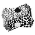 thumbnail image 1 of Ambesonne Yin Yang Place Mats Set of 4, Abstract Retro Dots, Standard Size, Black White, 1 of 6