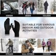 thumbnail image 5 of CHAO Negro - 1 x guantes de invierno para hombres y mujeres, antideslizantes, forro polar cálido, 5 of 5