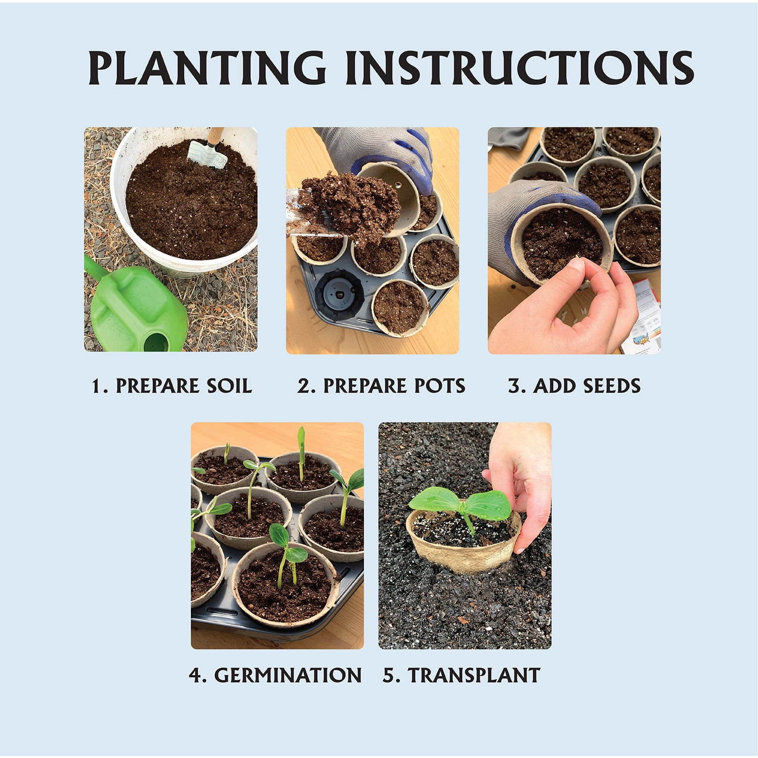 Ferry-Morse Seed Starting Kit with 3-inch Plantable Fiber Pots