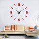 thumbnail image 4 of Cateissary Reloj de pared 3D autoadhesivo analógico alimentado por elegante DIY funcionamiento silencioso hogar Oficina sala de estar relojes Decoración del hogar Rojo Cateissary HA067873-04, 4 of 5
