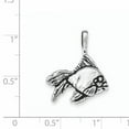 thumbnail image 2 of Sterling Silver Antiqued & Textured Goldfish w/long Fins Chain Slide, 2 of 2