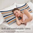 thumbnail image 5 of Orange Grey Striped Body Pillow Covers 20"x54", Farmhouse Stripes Modern Abstract Art Soft Brushed Microfiber Breathable Throw Pillow Covers, Pillowcase with Zipper for Couch Sofa Bedroom Living Room, 5 of 9