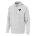 thumbnail image 2 of Men's Antigua Gray Toronto Blue Jays Connected Quarter-Zip Pullover Hoodie, 2 of 3