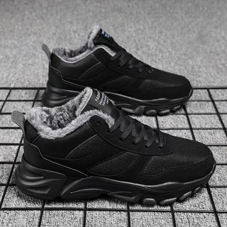 

Men s Fashion Warm Fleece Comfortable Breathable Non-Slip Walking Shoes Winter