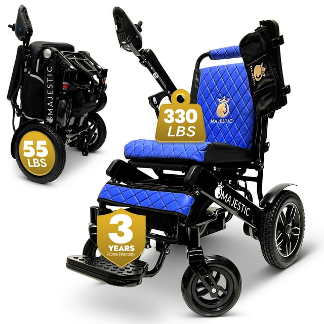 MAJESTIC IQ-8000 Nouvelle Aide à la Mobilité Télécommandée et Contrôlée par Joystick, Fauteuil Roulant Électrique Léger et Pliable