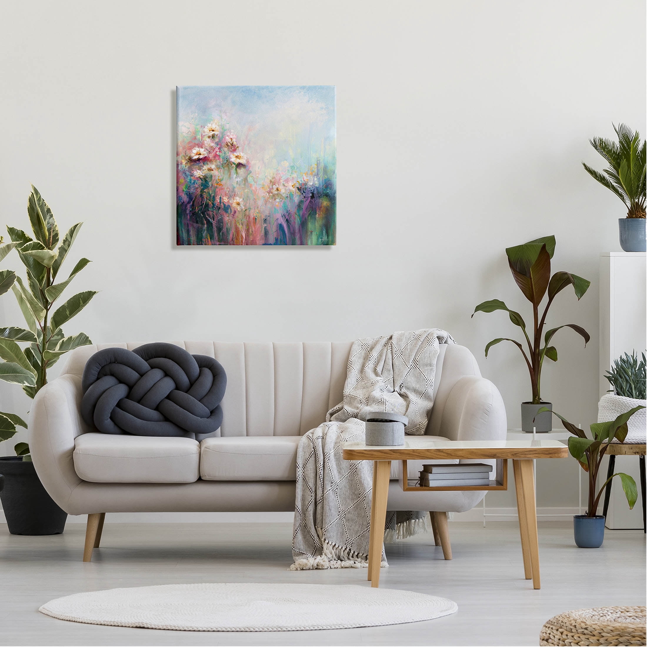 Stupell Industries Abstract Flower Garden Blooming Hues Painting Gallery Wrapped Canvas Print Wall Art, Design by Karen Hale