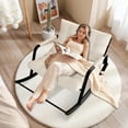 thumbnail image 5 of HomeZeer Indoor Rocking Chair with Cushion, Modern Grand Papasan Rocker Chairs, Oversize Papasan Recliner Chair for Living Room, Bedroom, Study Room, Beige, 5 of 11