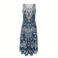 thumbnail image 2 of ZEHJUHAN Women's Sleeveless A-Line Sundress with Print Flowy Summer Maxi Beach Wide Strap Vacation Dress Pattern 1，S, 2 of 4