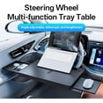 thumbnail image 2 of Steering Wheel Tray Desk with Expandable Trays, Steering Wheel Table Food Tray for Front Seat Eating Dinning Working, Adjustable Laptop Tray for Car, 2 of 8