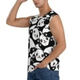 thumbnail image 3 of Bingfone Seamless Pattern Cute Panda Pattern Men's Tank Tops Workout Sleeveless Tee Shirts Running Beach Tanks for Men-X-Large, 3 of 8