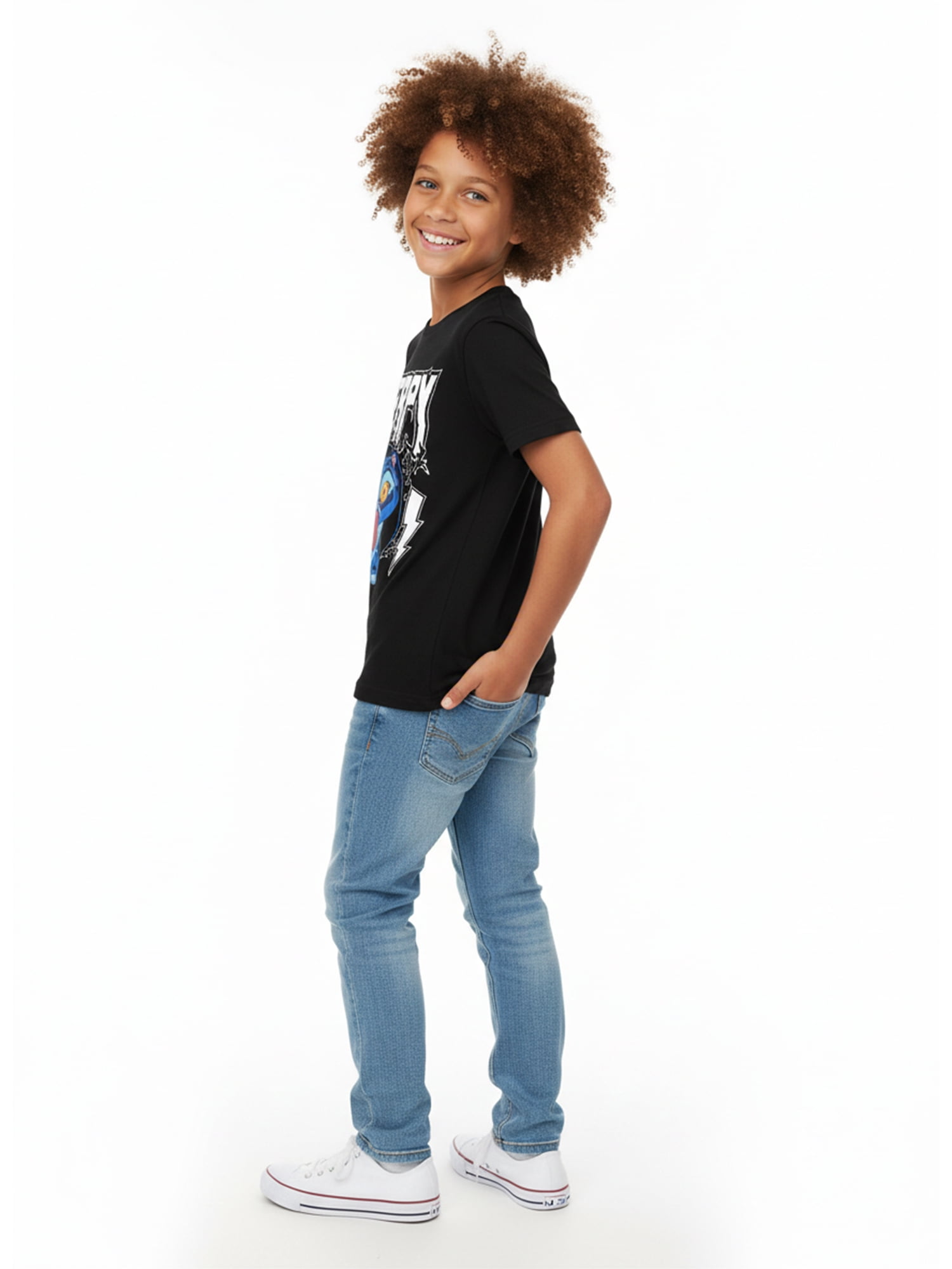 Kpop Demon Hunters Boys' Graphic Tee with Short Sleeves, Derpy Tiger, Sizes 4-18