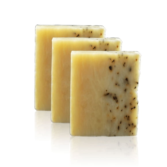 Brickell Men's Mint Soap Scrub Bar para hombres (paquete de 3) Jabón de barra exfoliante natural y orgánico hecho a mano con árbol de té, coco y aroma de hoja de menta, barra de 5 onzas (paquete de 3)