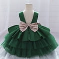 thumbnail image 4 of Toddler Baby Girl Dress Princess Christening Baptism Gowns Pageant Bow Formal Dresses, 4 of 7