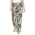 thumbnail image 2 of Goofa Colorful Flowers Printed Soft Pajama Pants for Women, Wide Leg Comfy Casual Lounge Yoga Pants-X-Large, 2 of 9