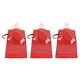 thumbnail image 1 of Bolsa de PVC para contenedores de agua, 3 piezas, bolsa roja plegable para almacenamiento de agua, rendimiento comprobado, 1 of 12
