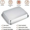 thumbnail image 4 of Bexikou Baking Oven Tray, Stainless Steel Deep Baking Brownie Pan, Small Rectangle Cake Tins for Cooking/Roasting/Serving, 4 of 7