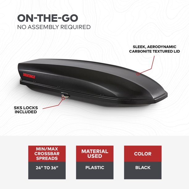 Yakima Skybox 16 Carbonite Aerodynamic, Super Roomy Car Roof