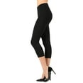thumbnail image 1 of Women Premium Cotton High Waist Capri Length Leggings, 1 of 3