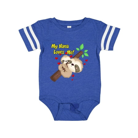 

Inktastic My Nana Loves Me Gift Baby Boy or Baby Girl Bodysuit