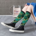 thumbnail image 6 of Balery Green Mosaic Glass Printed Novelty Socks Men's Women's Crew Socks Sports Socks Knee High Socks Cotton Socks Quirky and Cool Socks, 6 of 9