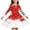 White, variant on Grblisyd Girls' Dresses Christmas Long Sleeve Fall Dresses Crew Neck Xmas Printed A-Line Dress for Casual or Special Occasions