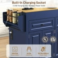 thumbnail image 3 of Blotout Large Extendable Kitchen Island Cart (80"-48") - Rolling on Wheels, with Extendable Dining Table, Power Outlet, 2 Cabinets, 2 Drawers & 3 Open Shelves, 3 of 7