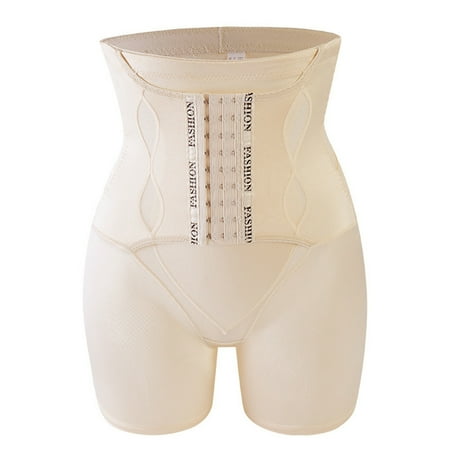 

Women s Postpartum High Waist Abdomen Panties Summer Thin Seamless Breathable Bubble Butt Adjustable Belly Safety Pants Beige L