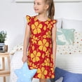 thumbnail image 4 of Vsdgher Chemises de Nuit Vintage Rouges à Fleurs pour Filles Robe de Nuit à Manches Courtes pour Tout-Petits Pyjama de Nuit-Petit, 4 of 6