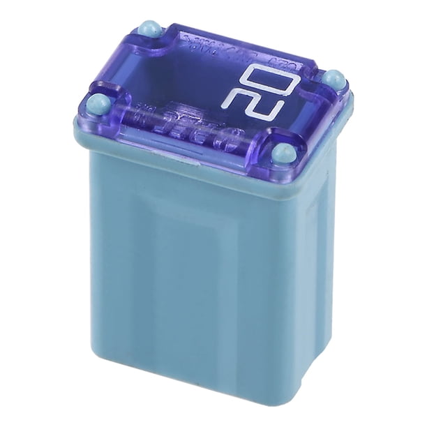 Fusible de cartucho mini automotriz Uxcell 32V 20A terminal hembra plástico azul 1 pieza