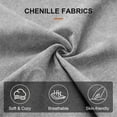 thumbnail image 6 of Aukfa Curved Arm Chaise Lounge Indoor Chair Oversized Mid-Century Modern Chair, 2 Pillows, Chenille, Light Gray, 6 of 10