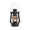 Coollooc Vintage LED Hurricane Lantern, Warm White Battery Operated, Antique Metal Hanging With Dimmer Switch, 15 LEDs, 150 Lumen for Indoor or Outdoor Usage(Black)