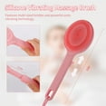thumbnail image 5 of Bella Ciao Vibrating Shower Body & Face Scrubber for Women, 4 Vibrating Modes, Extendable Handle, Detachable Head – Silicone Massage Brush, USB-C Charging, IPX7 Waterproof (Pink), 5 of 6