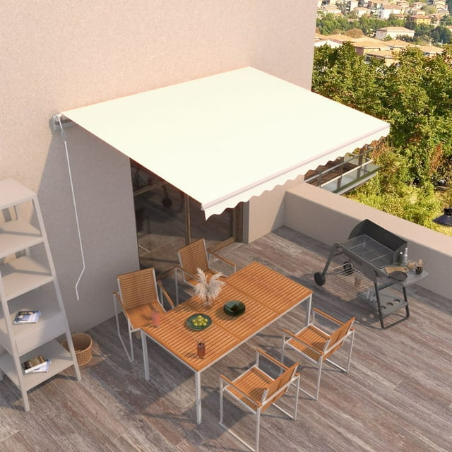 vidaXL Auvent Rétractable Automatique 400x300 cm Crème